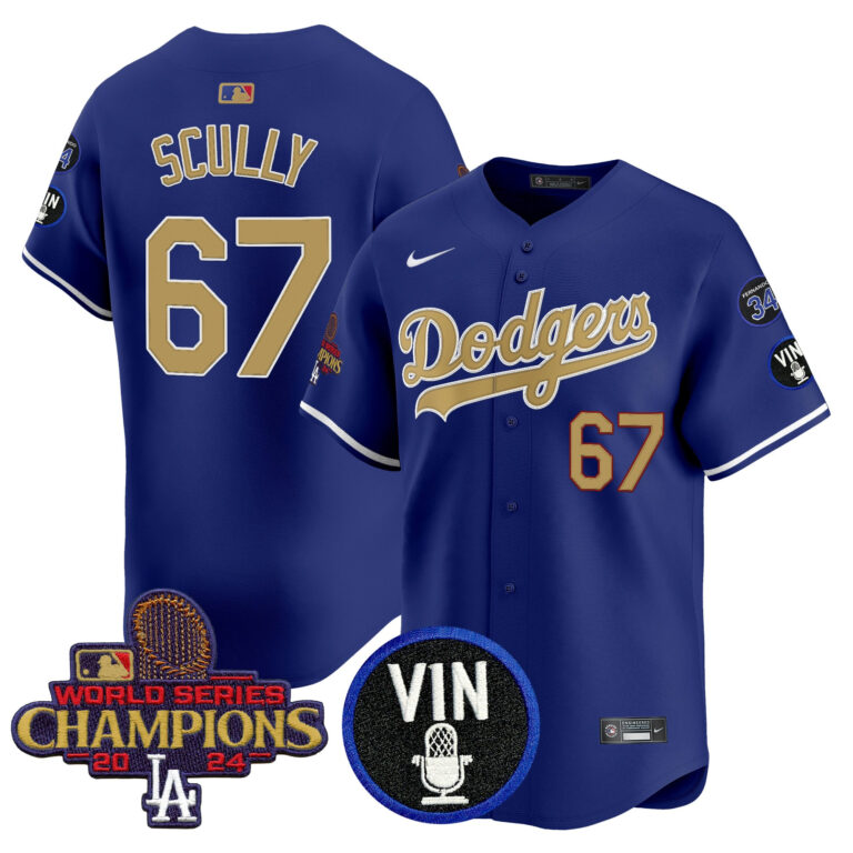 Men Los Angeles Dodgers 67 Scully blue Sakura Edition Nike MLB 2025 Jersey style5